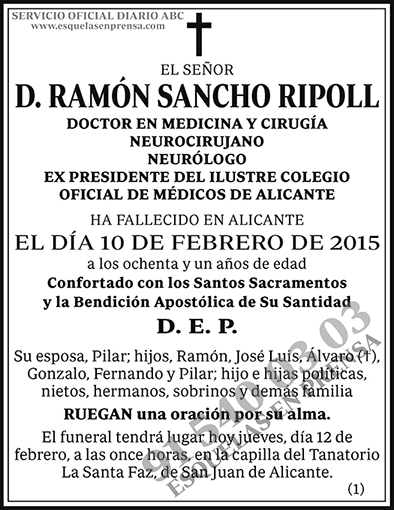 Ramón Sancho Ripoll